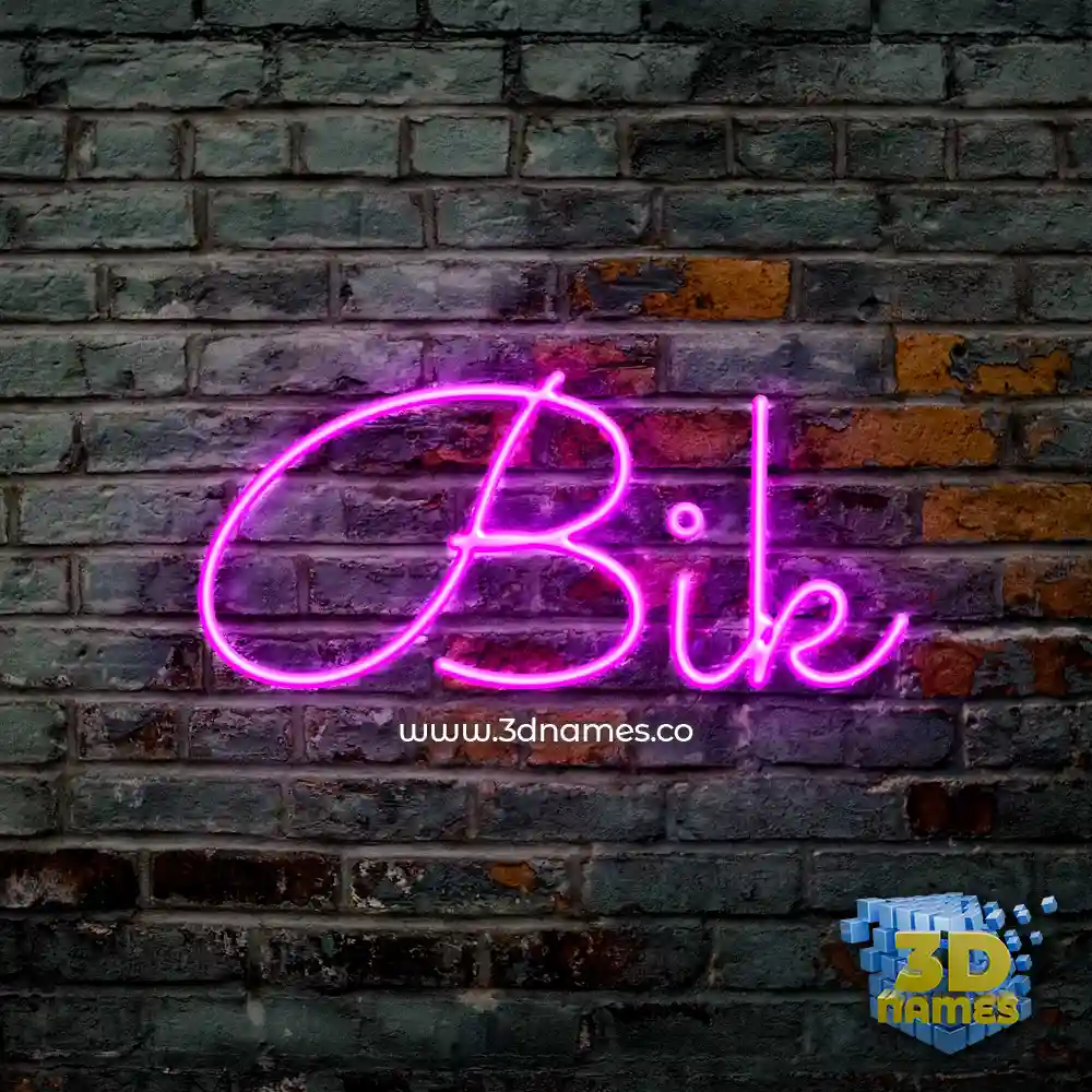 bik in Pink Neon style - 3D name wallpaper