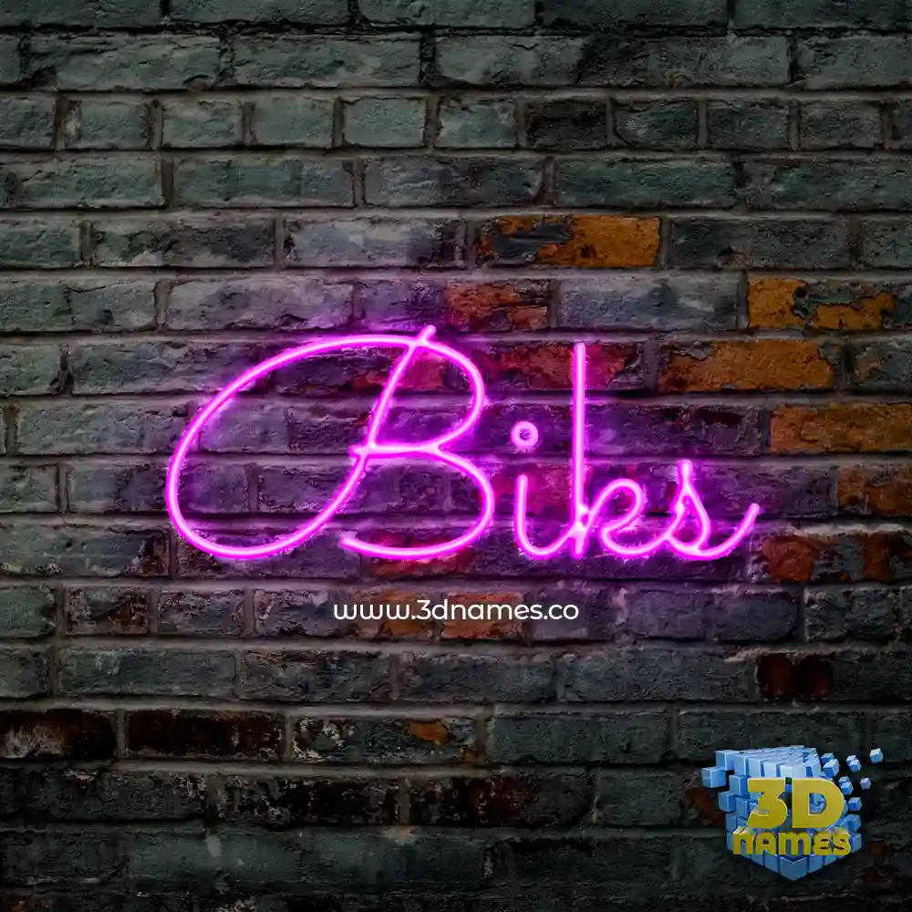 biks in Pink Neon style - 3D name wallpaper