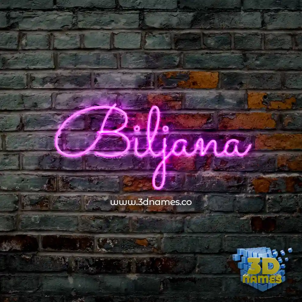biljana in Pink Neon style - 3D name wallpaper