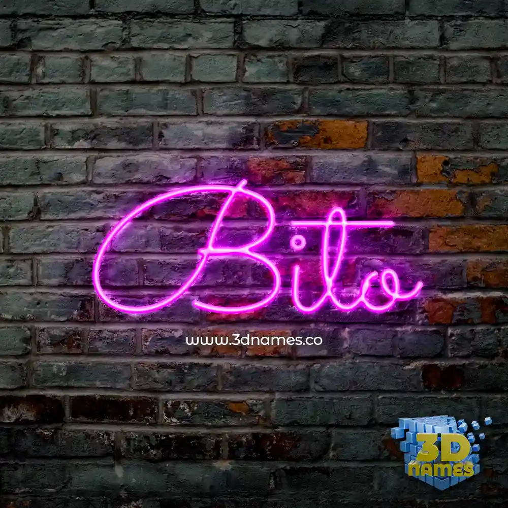 bito in Pink Neon style - 3D name wallpaper