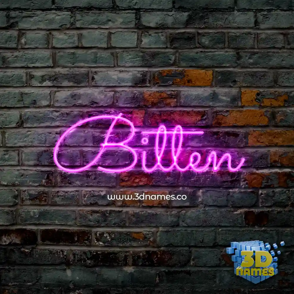 bitten in Pink Neon style - 3D name wallpaper