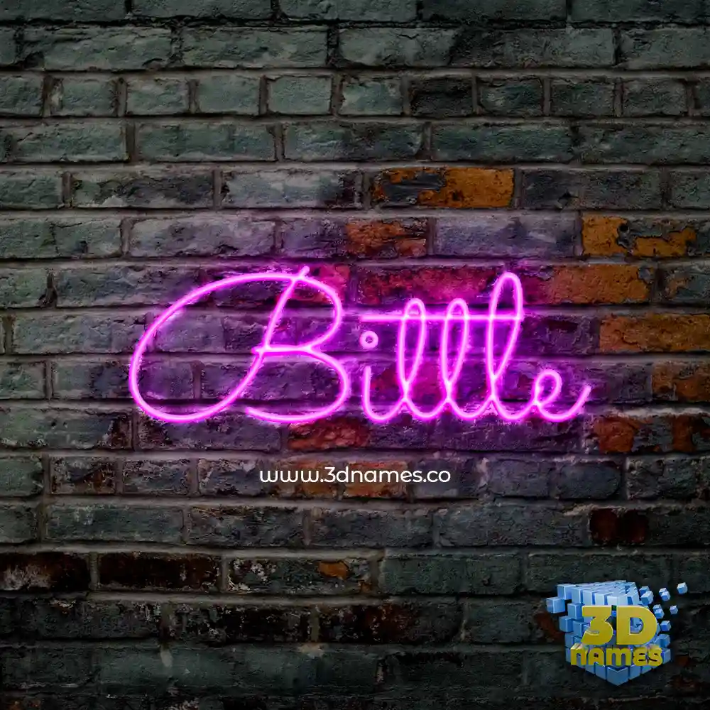 bittle in Pink Neon style - 3D name wallpaper