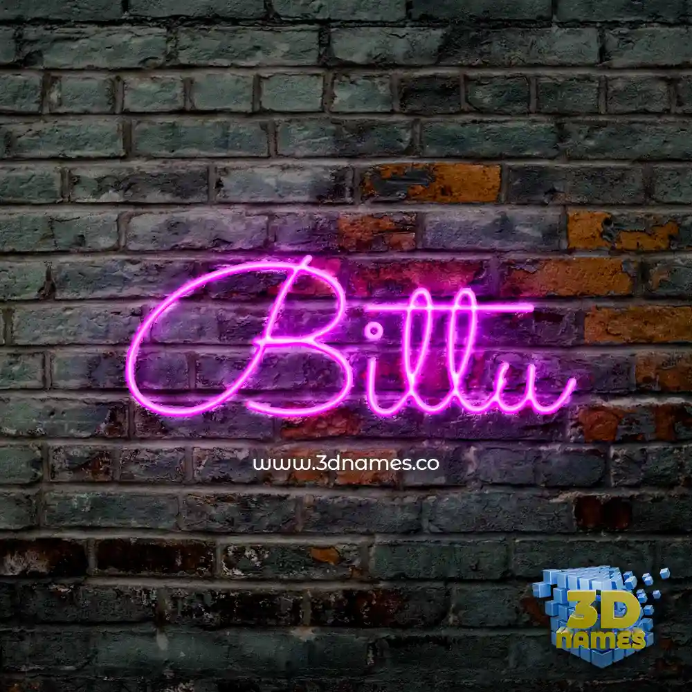 bittu in Pink Neon style - 3D name wallpaper