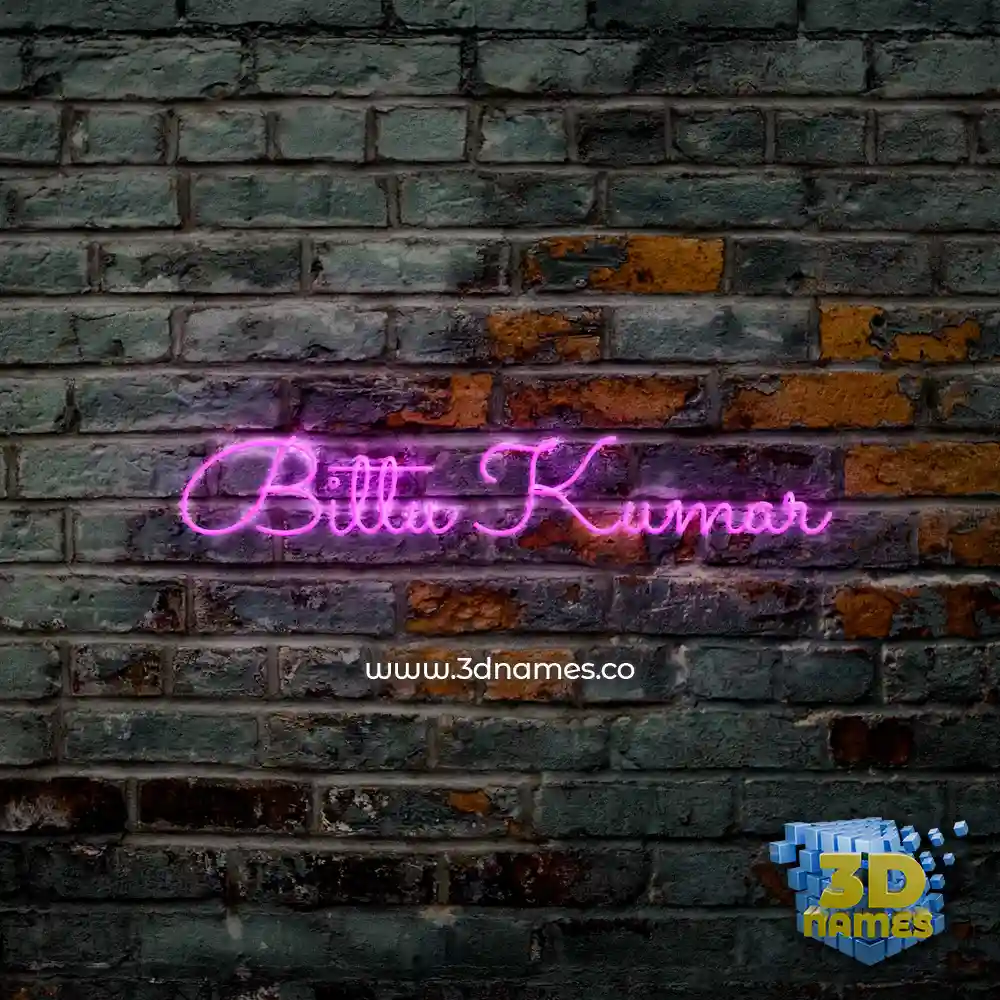 bittu kumar in Pink Neon style - 3D name wallpaper