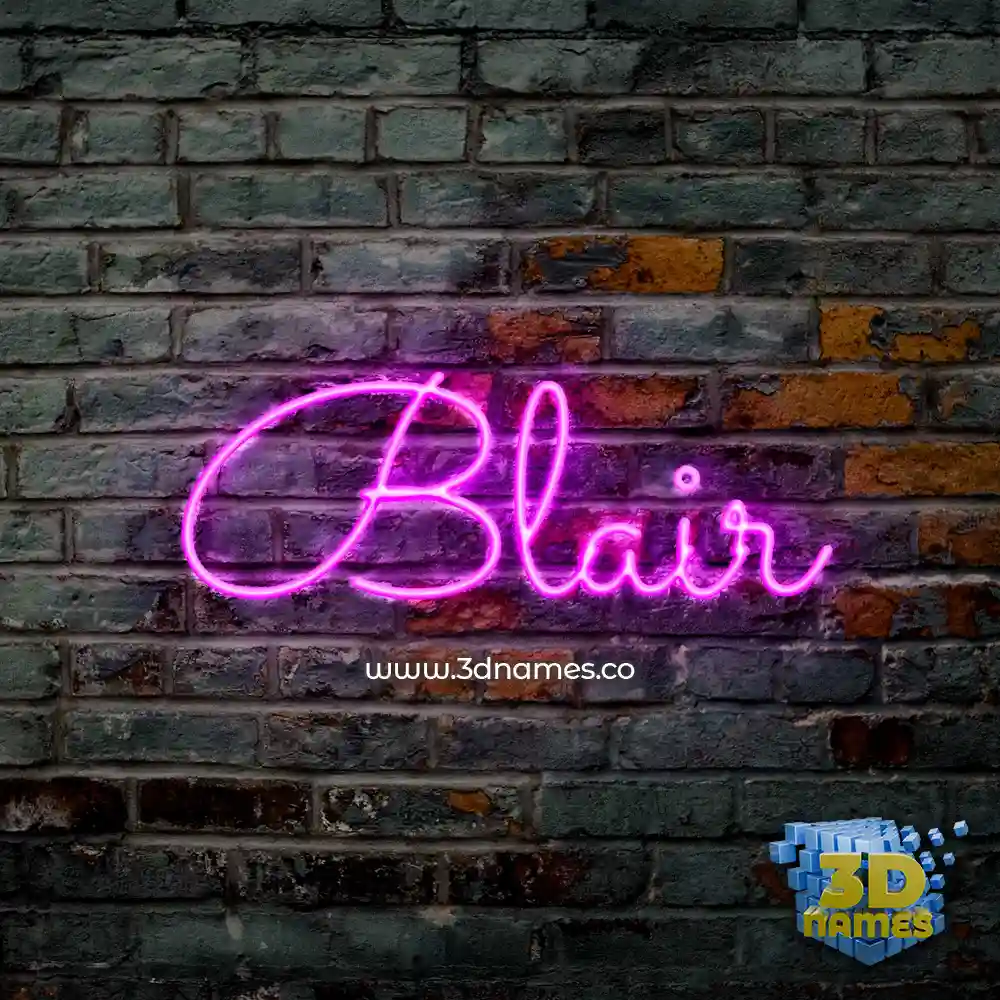 blair in Pink Neon style - 3D name wallpaper