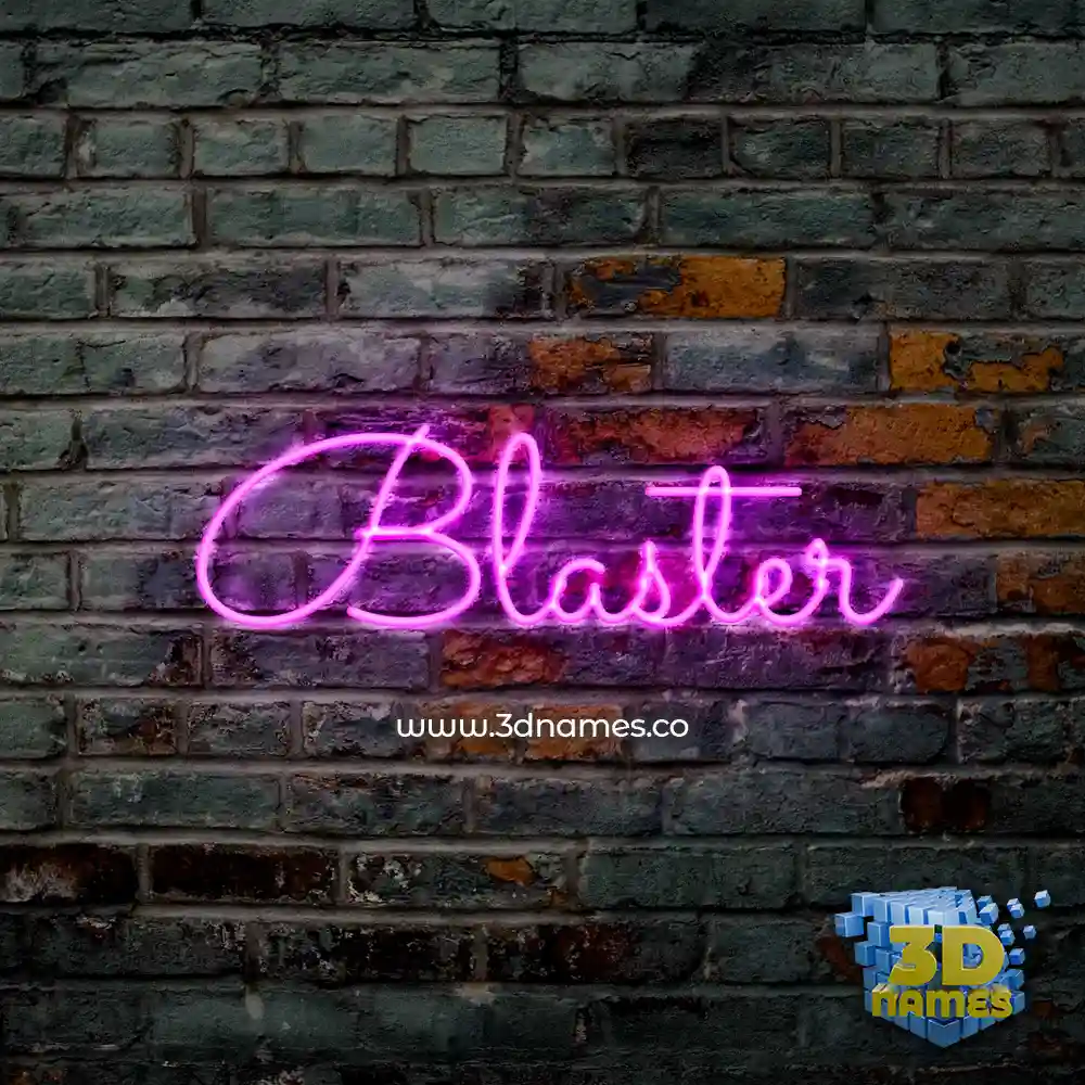 blaster in Pink Neon style - 3D name wallpaper