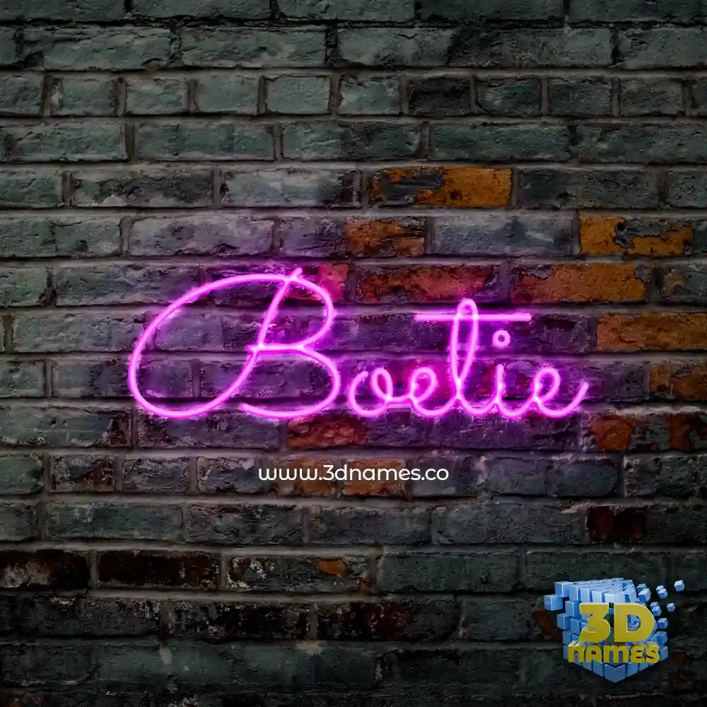 boetie in Pink Neon style - 3D name wallpaper