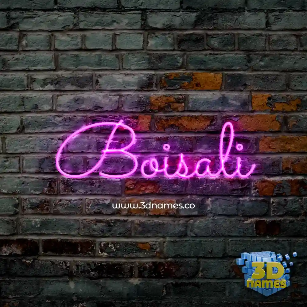 boisali in Pink Neon style - 3D name wallpaper