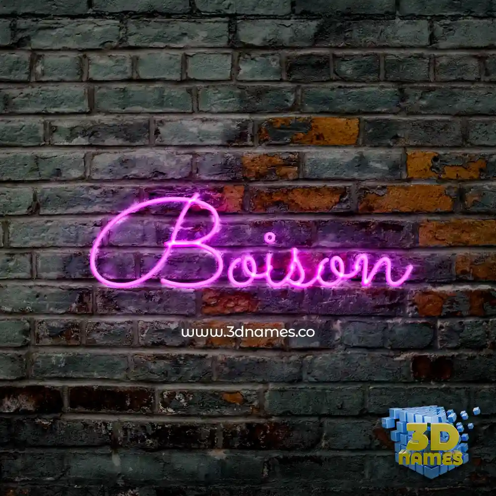 boison in Pink Neon style - 3D name wallpaper