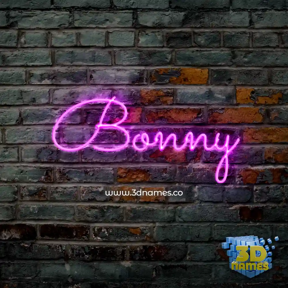 bonny in Pink Neon style - 3D name wallpaper