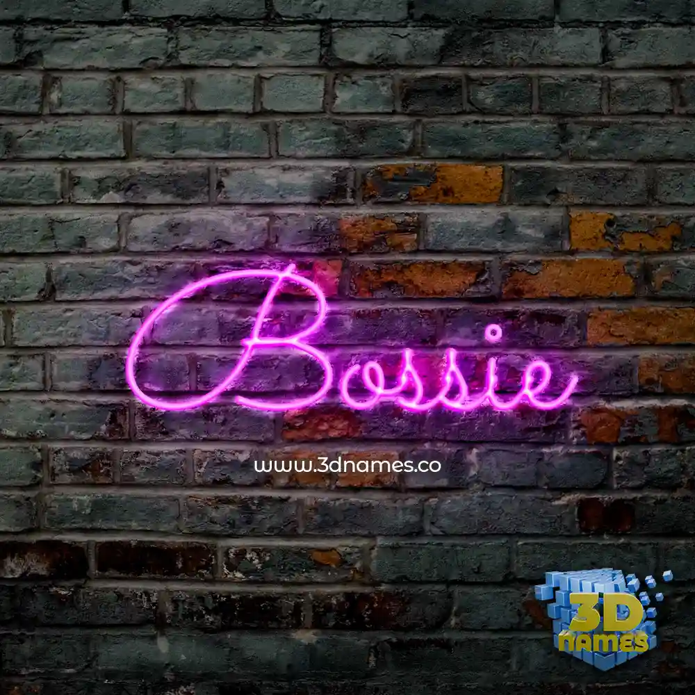 bossie in Pink Neon style - 3D name wallpaper