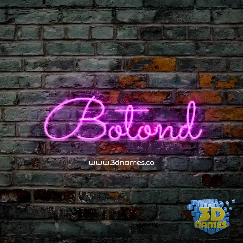 botond in Pink Neon style - 3D name wallpaper