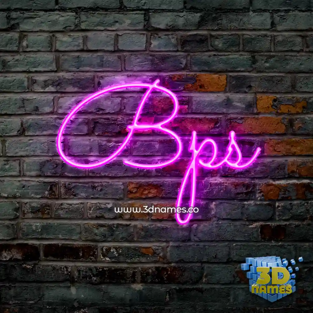bps in Pink Neon style - 3D name wallpaper