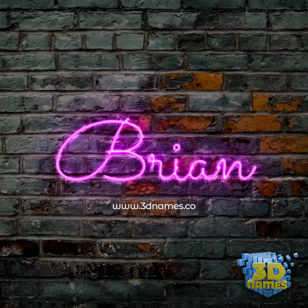 brian in Pink Neon style - 3D name wallpaper