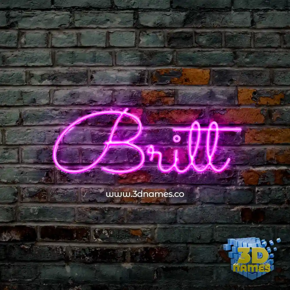 britt in Pink Neon style - 3D name wallpaper