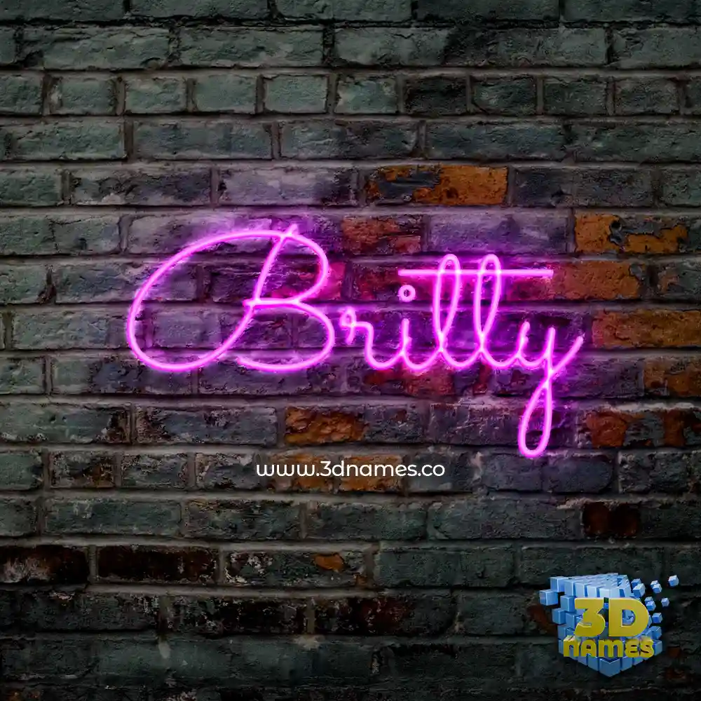 britty in Pink Neon style - 3D name wallpaper