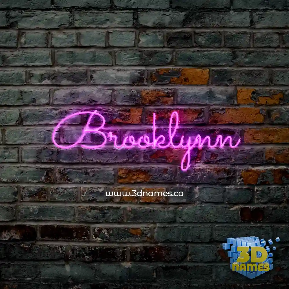 brooklynn in Pink Neon style - 3D name wallpaper