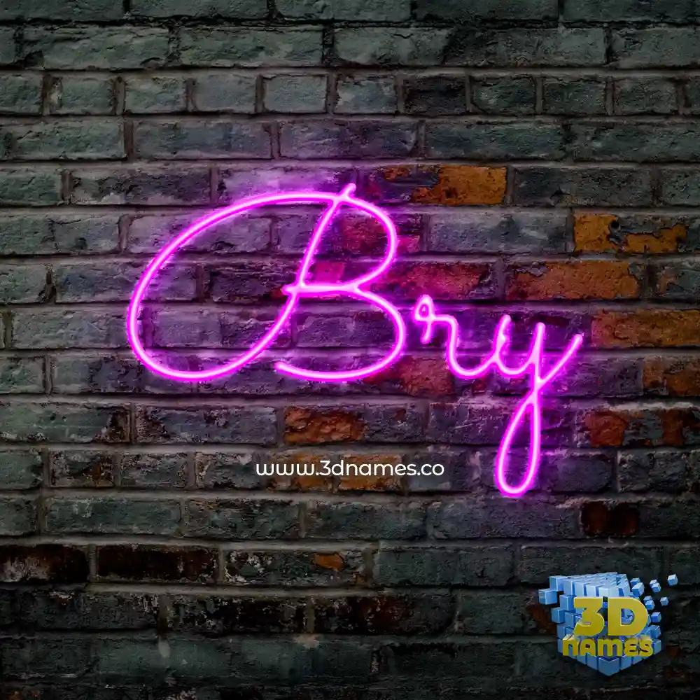 bry in Pink Neon style - 3D name wallpaper