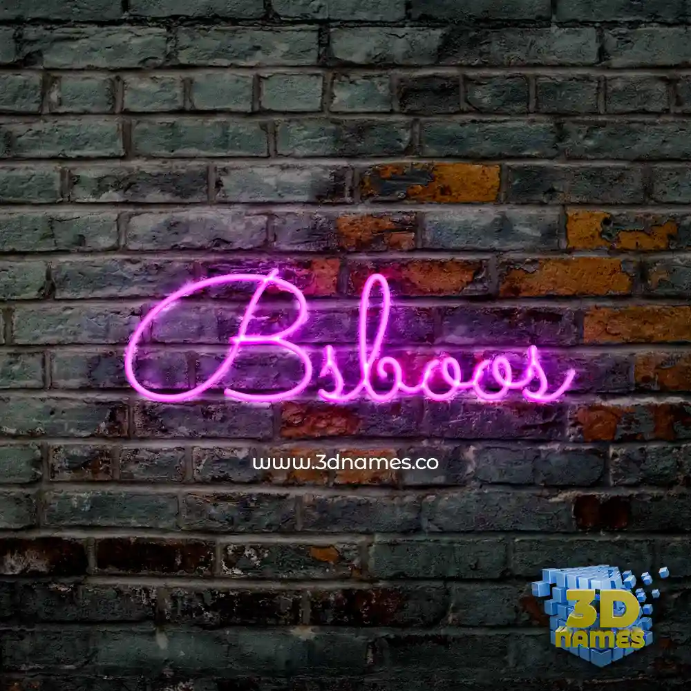 bsboos in Pink Neon style - 3D name wallpaper