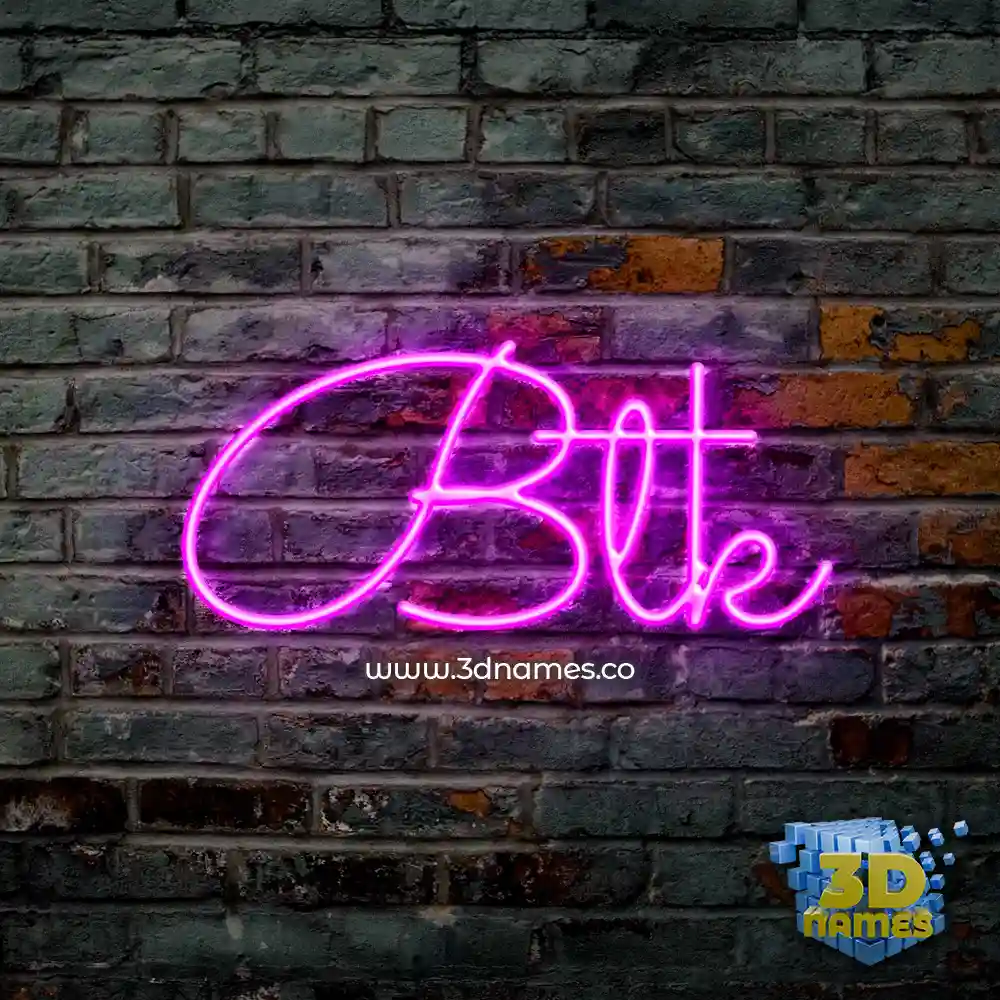 btk in Pink Neon style - 3D name wallpaper