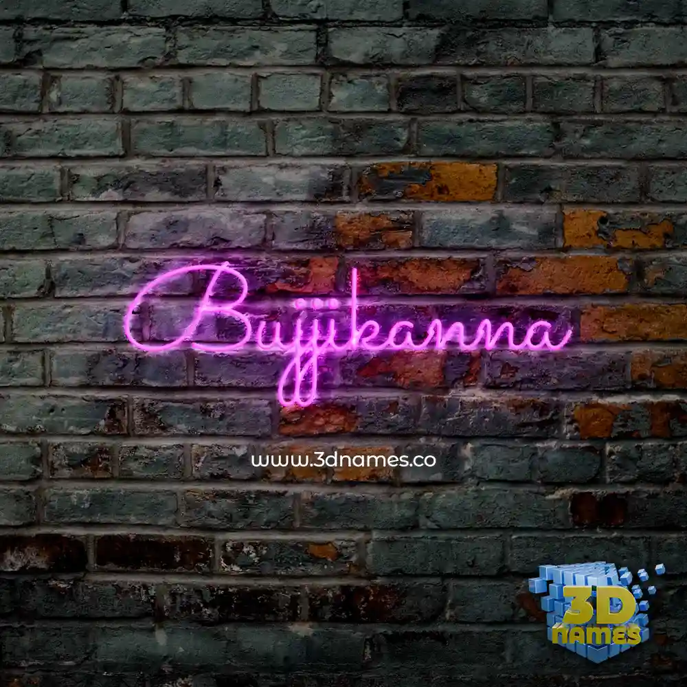 bujjikanna in Pink Neon style - 3D name wallpaper