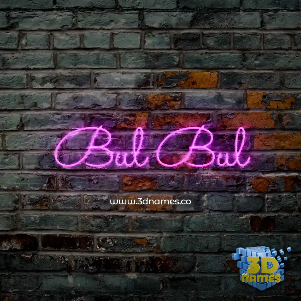 bul bul in Pink Neon style - 3D name wallpaper