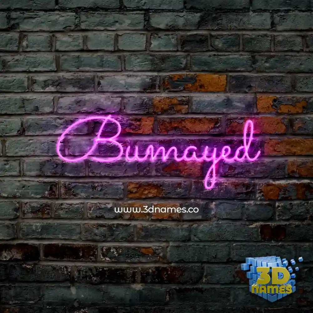 bumayed in Pink Neon style - 3D name wallpaper