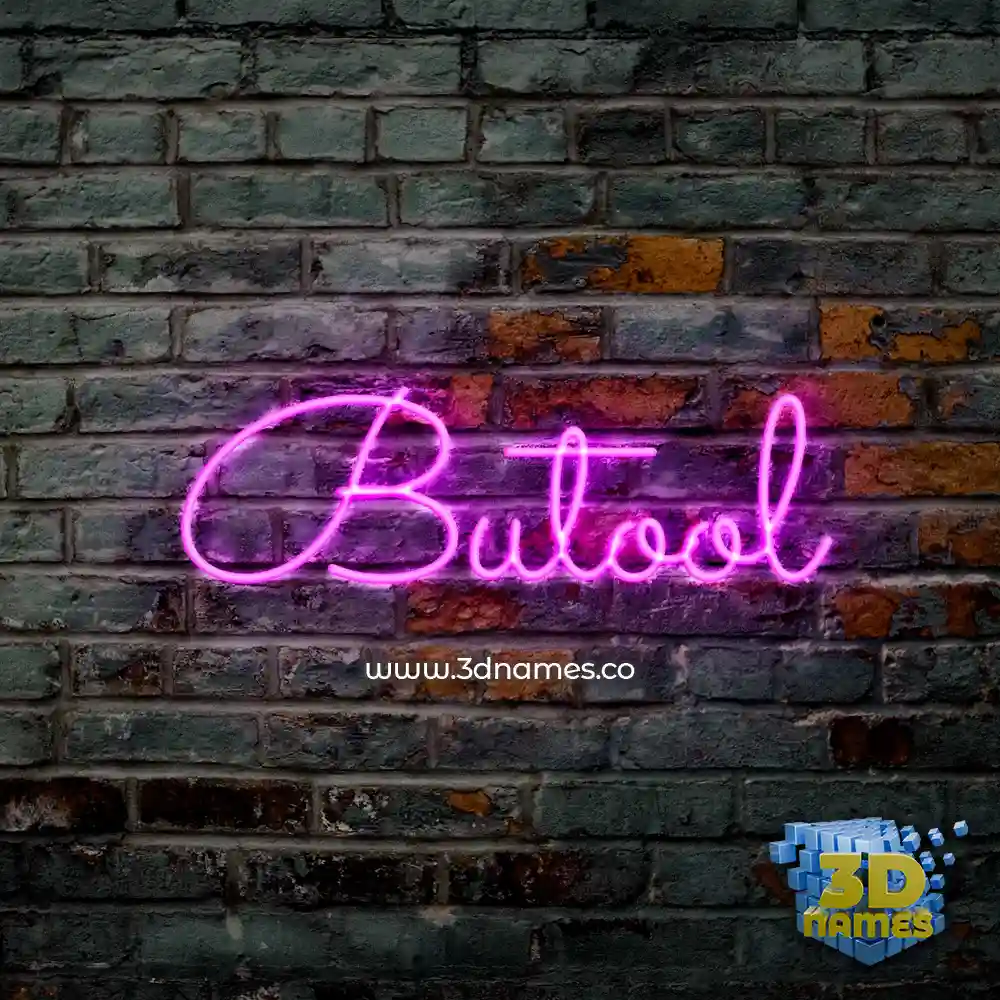 butool in Pink Neon style - 3D name wallpaper