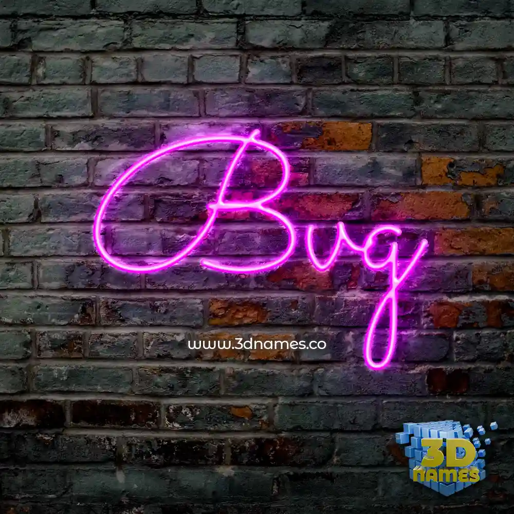 bvg in Pink Neon style - 3D name wallpaper
