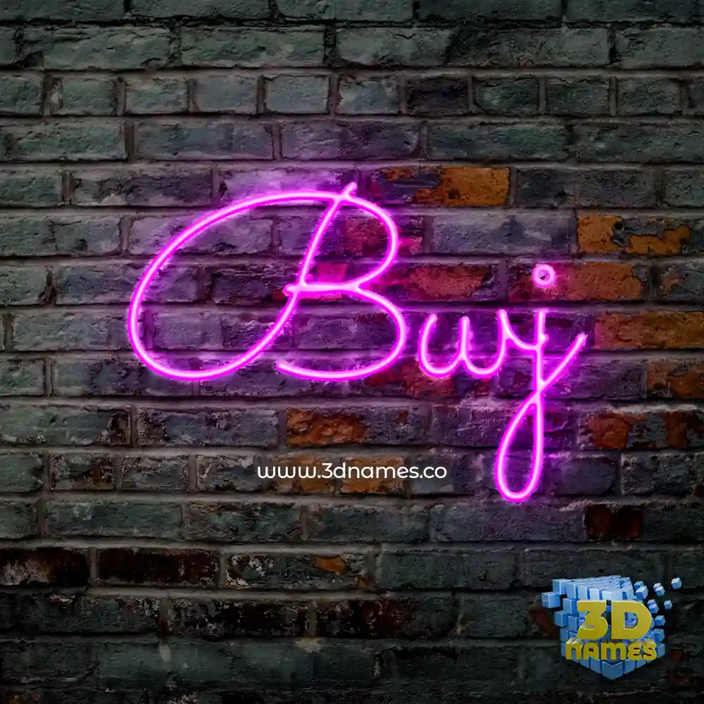 bwj in Pink Neon style - 3D name wallpaper