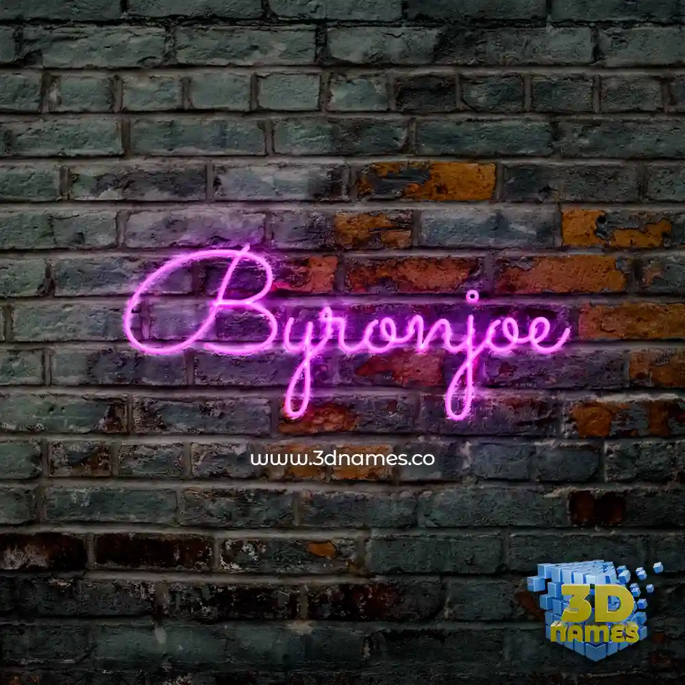 byronjoe in Pink Neon style - 3D name wallpaper
