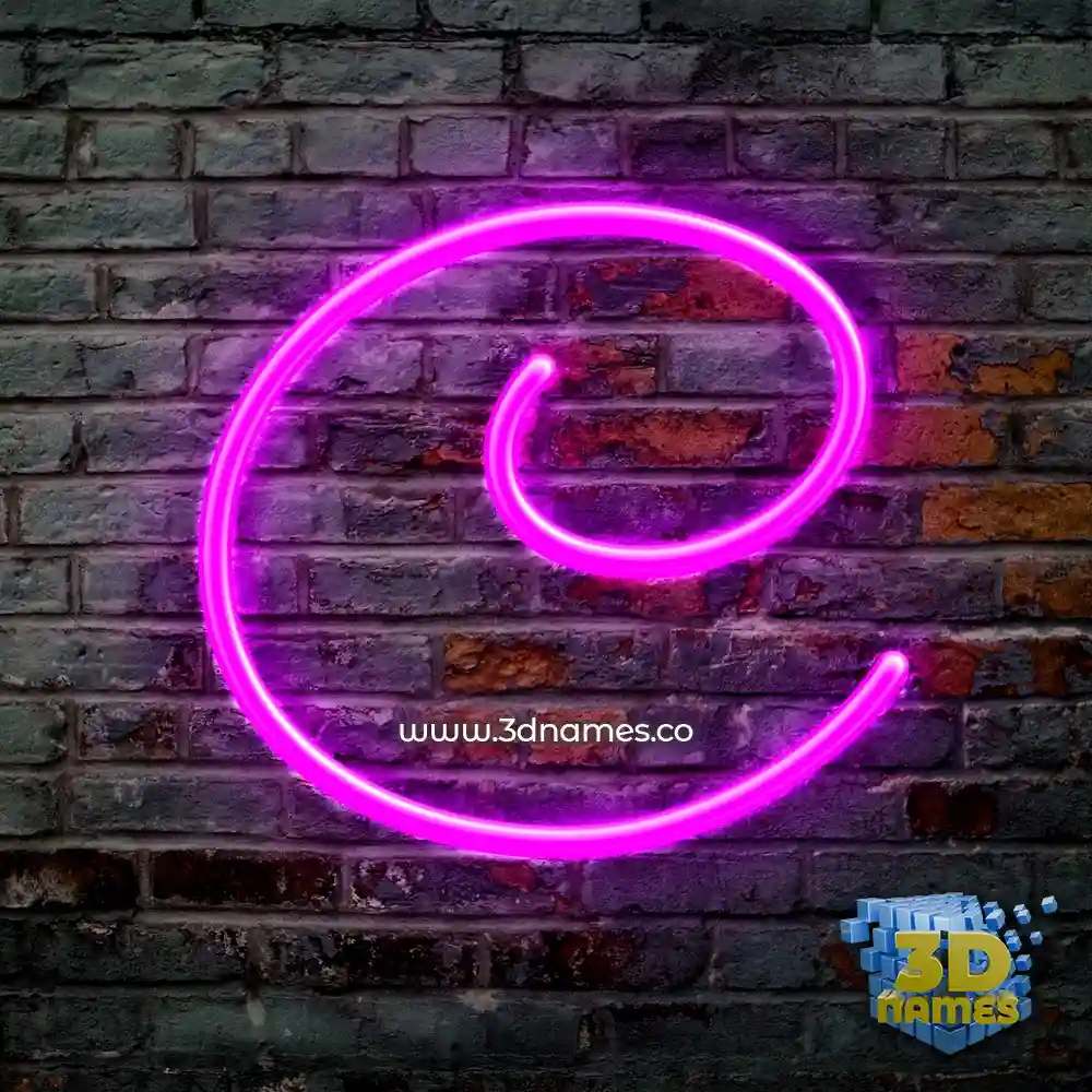 c in Pink Neon style - 3D name wallpaper