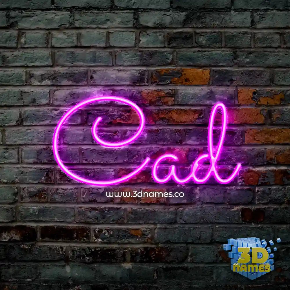 cad in Pink Neon style - 3D name wallpaper
