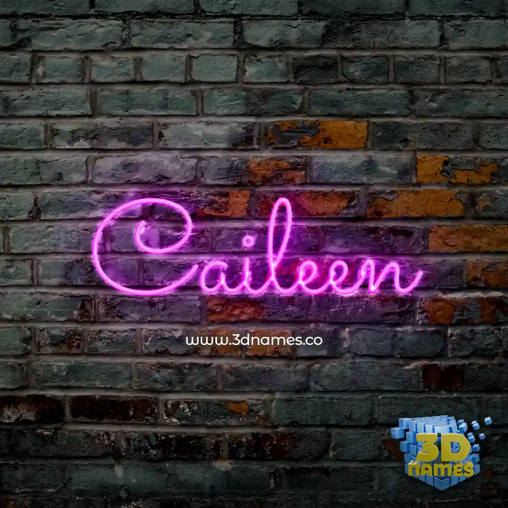 caileen in Pink Neon style - 3D name wallpaper