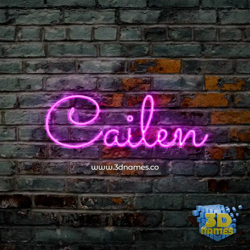 cailen in Pink Neon style - 3D name wallpaper