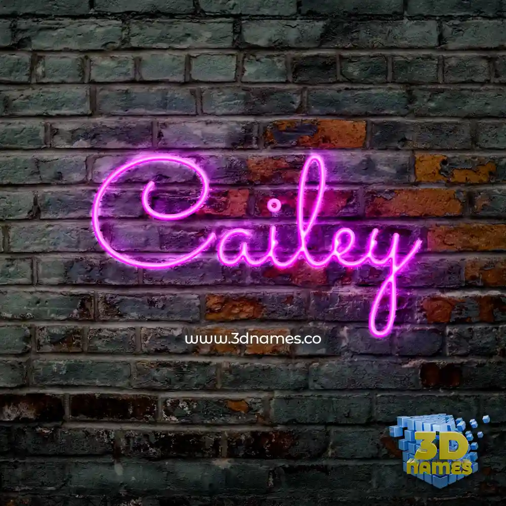 cailey in Pink Neon style - 3D name wallpaper