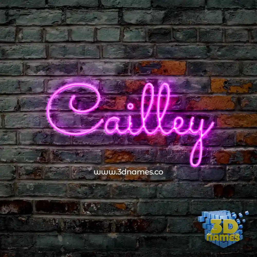 cailley in Pink Neon style - 3D name wallpaper