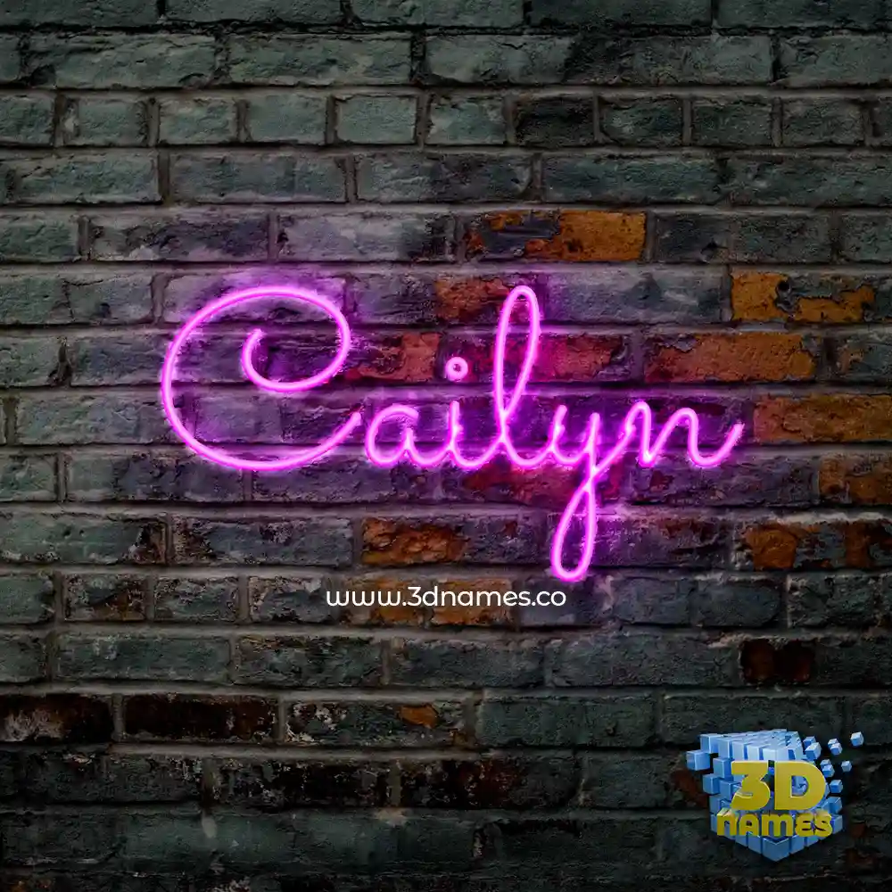 cailyn in Pink Neon style - 3D name wallpaper