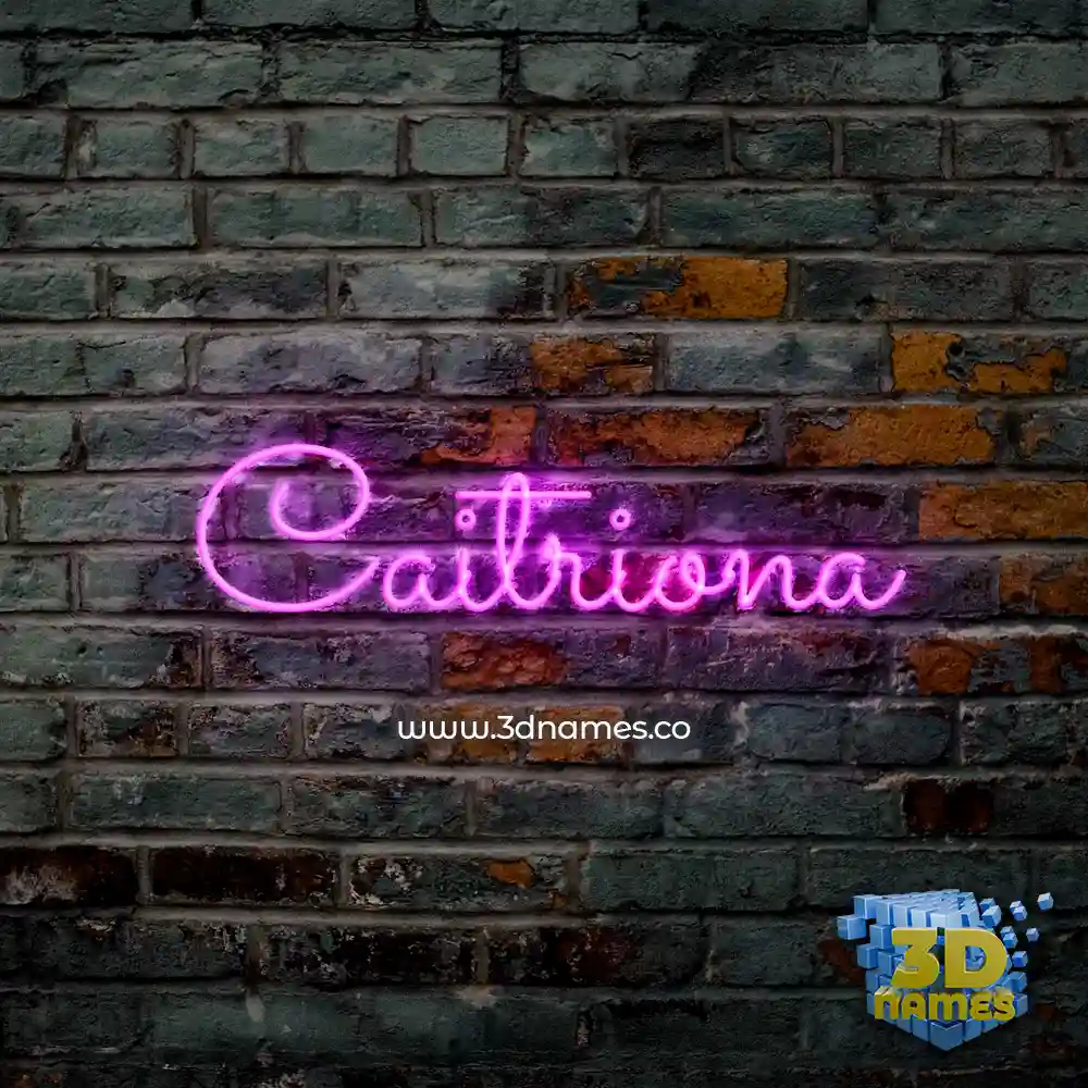 caitriona in Pink Neon style - 3D name wallpaper