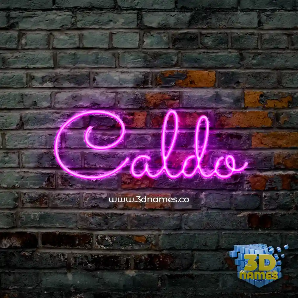 caldo in Pink Neon style - 3D name wallpaper