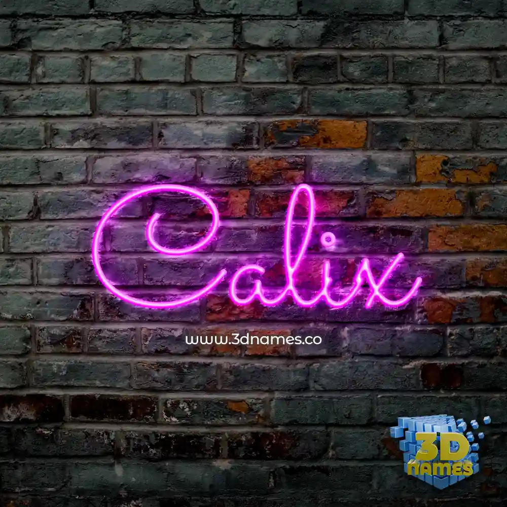 calix in Pink Neon style - 3D name wallpaper