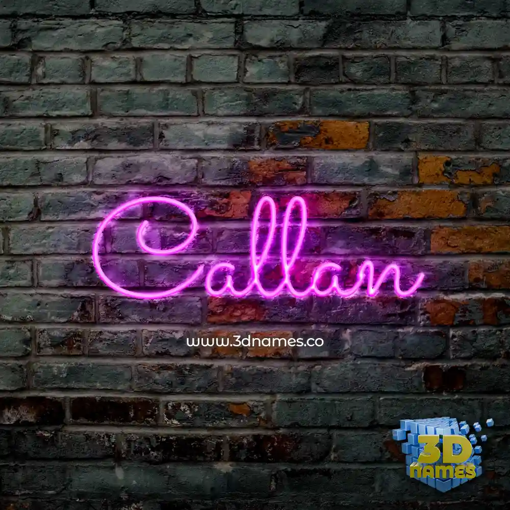 callan in Pink Neon style - 3D name wallpaper