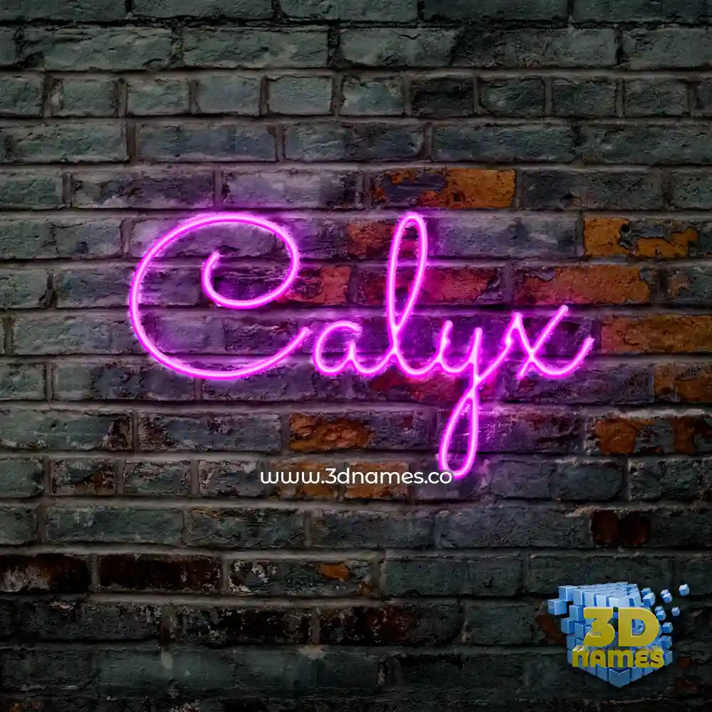 calyx in Pink Neon style - 3D name wallpaper