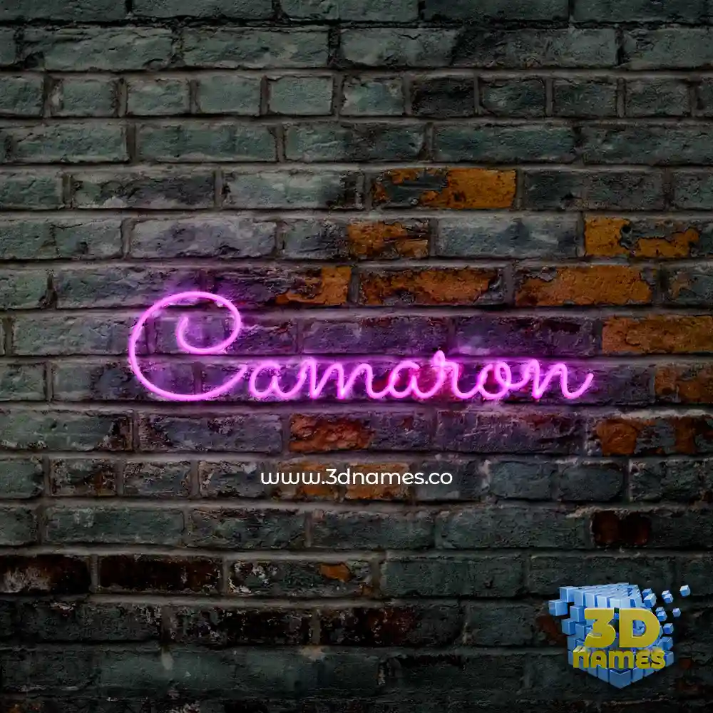 camaron in Pink Neon style - 3D name wallpaper