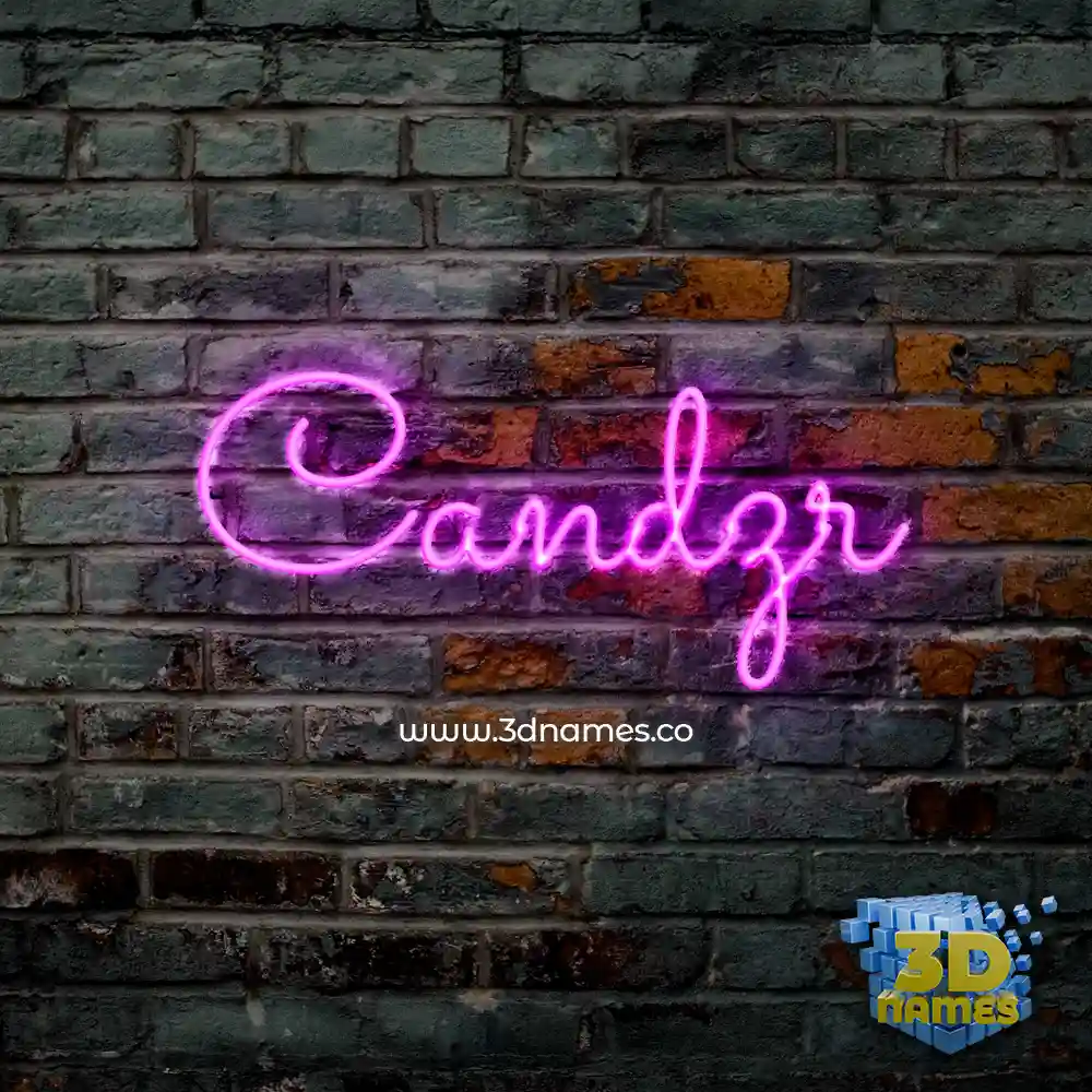 candzr in Pink Neon style - 3D name wallpaper