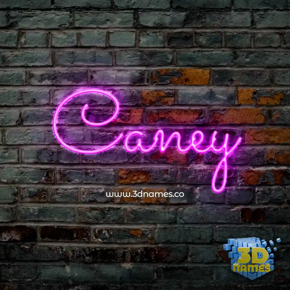 caney in Pink Neon style - 3D name wallpaper