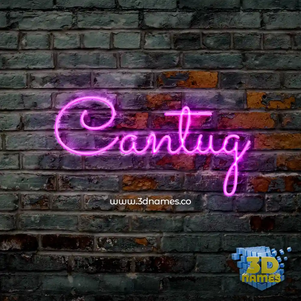 cantug in Pink Neon style - 3D name wallpaper