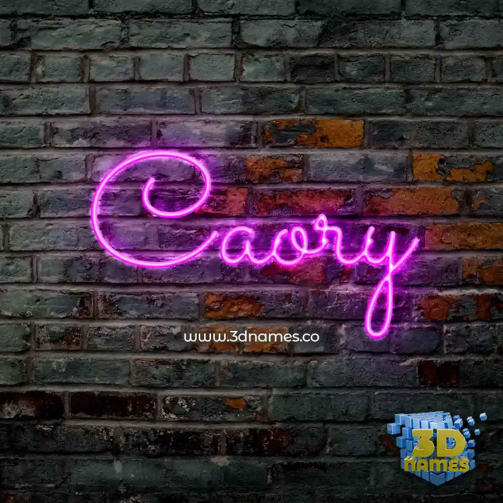 caory in Pink Neon style - 3D name wallpaper
