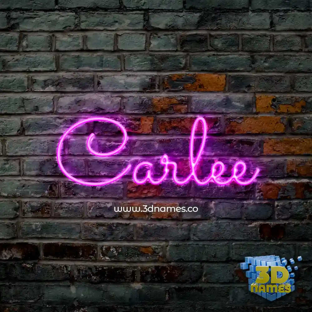 carlee in Pink Neon style - 3D name wallpaper