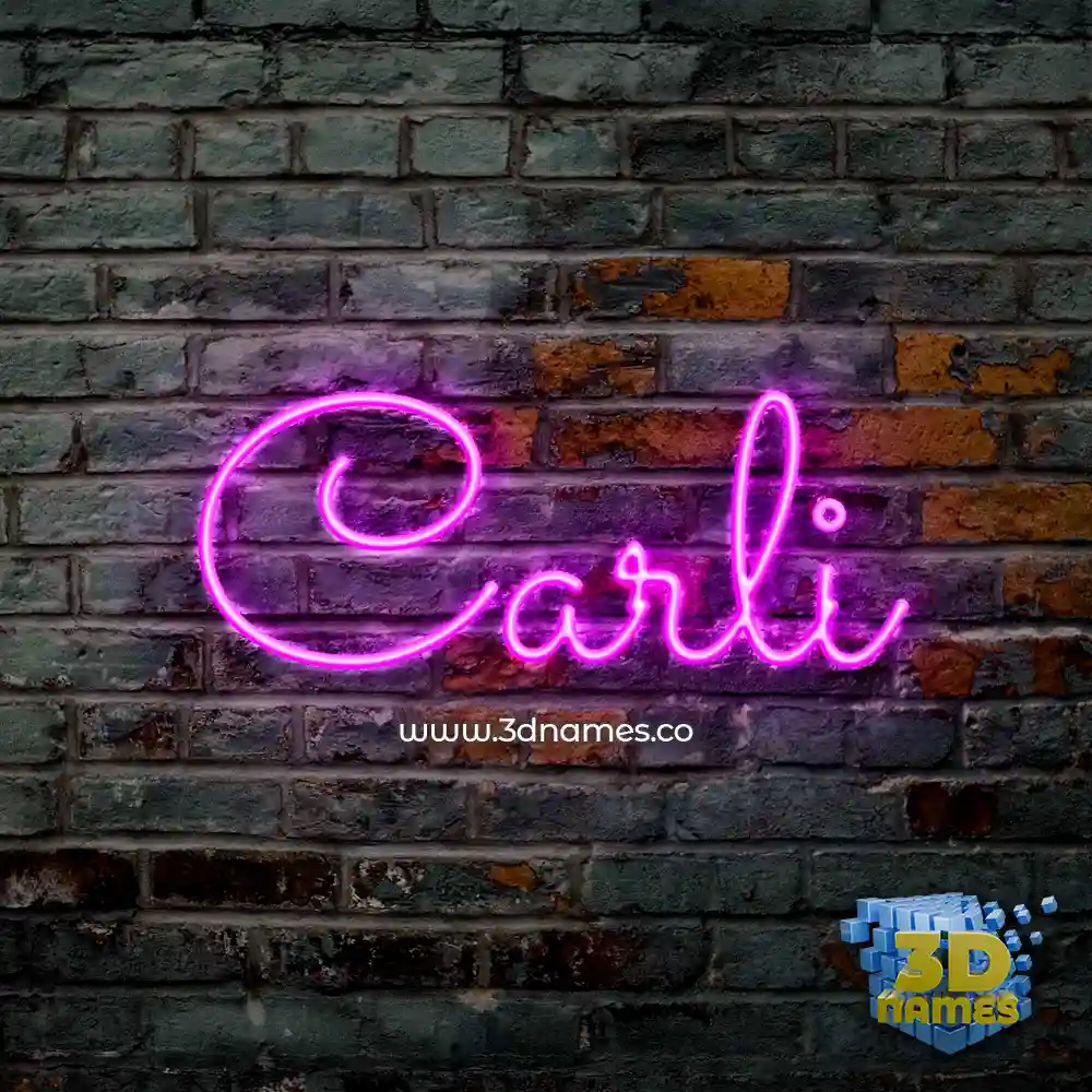 carli in Pink Neon style - 3D name wallpaper